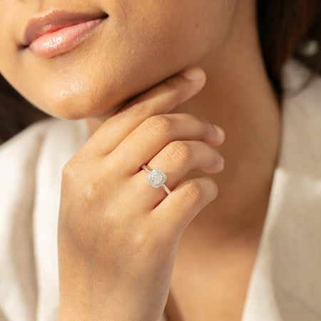 18ct White Gold .75ct Diamond Nina Ring-Ring-Walker & Hall