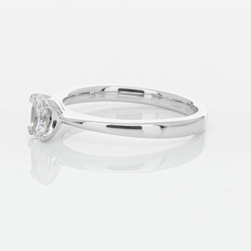 18ct White Gold .30ct Oval Cut Diamond Royale Ring-Ring-Walker & Hall