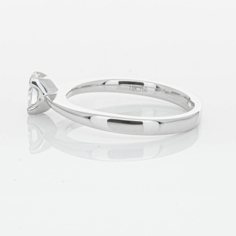 18ct White Gold .30ct Oval Cut Diamond Royale Ring-Ring-Walker & Hall