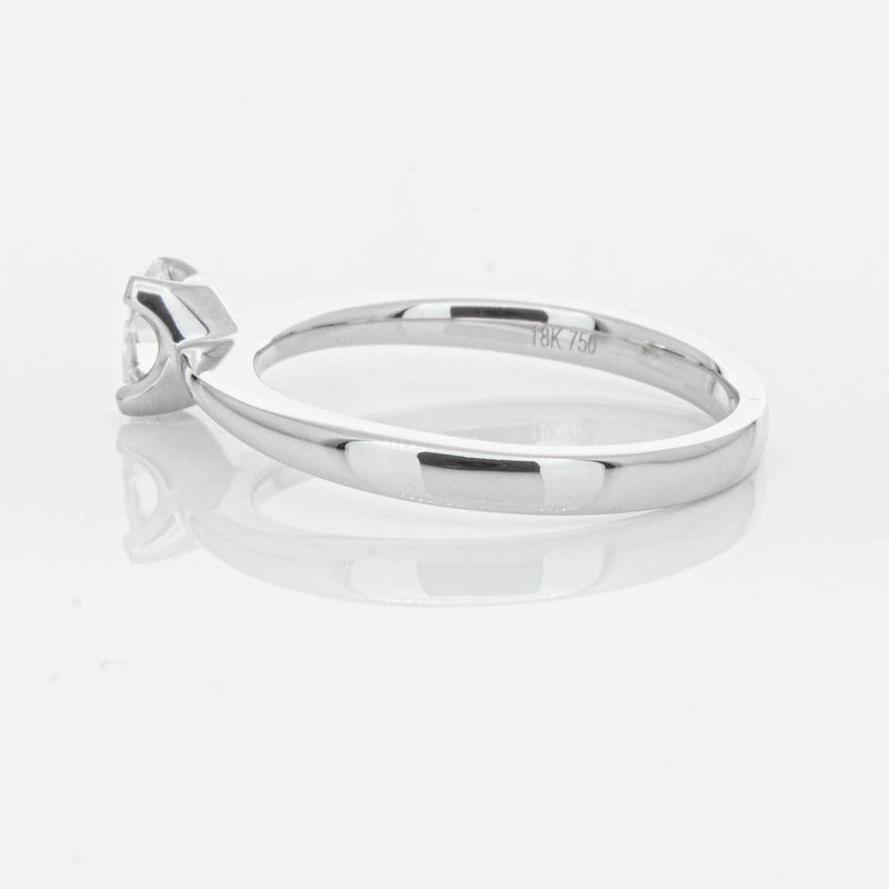 18ct White Gold .30ct Oval Cut Diamond Royale Ring-Ring-Walker & Hall