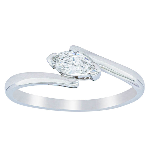 Deja Vu Platinum .25ct Marquise Cut Diamond Ring - Ring - Walker & Hall