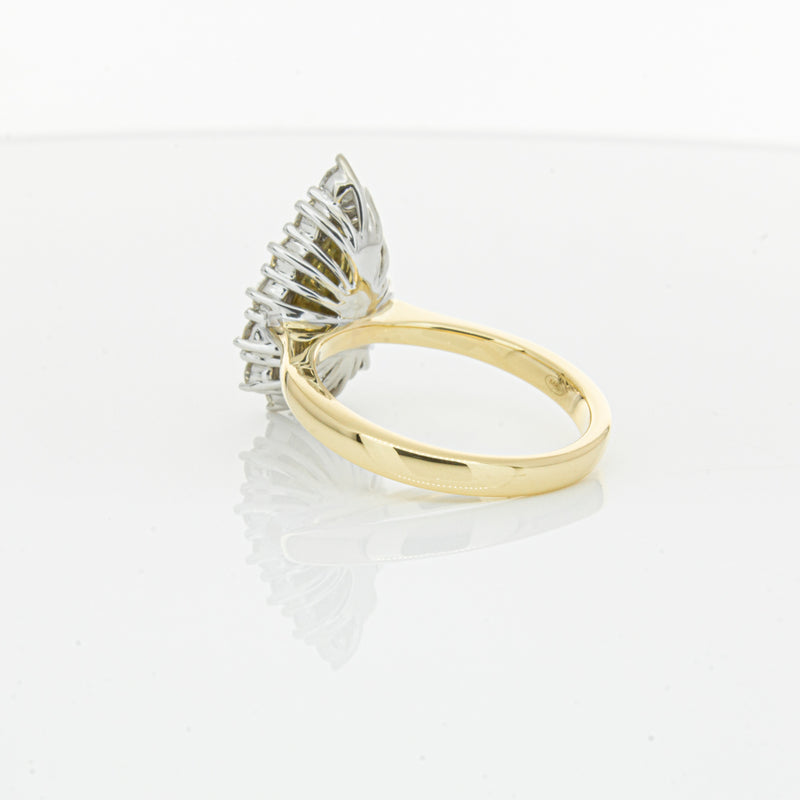 18ct Yellow Gold Pear Cut Yellow Diamond Belle Ring-Ring-Walker & Hall