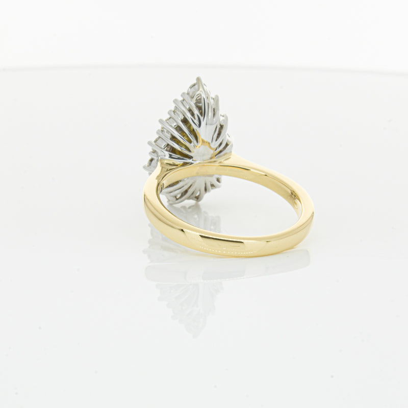 18ct Yellow Gold Pear Cut Yellow Diamond Belle Ring-Ring-Walker & Hall