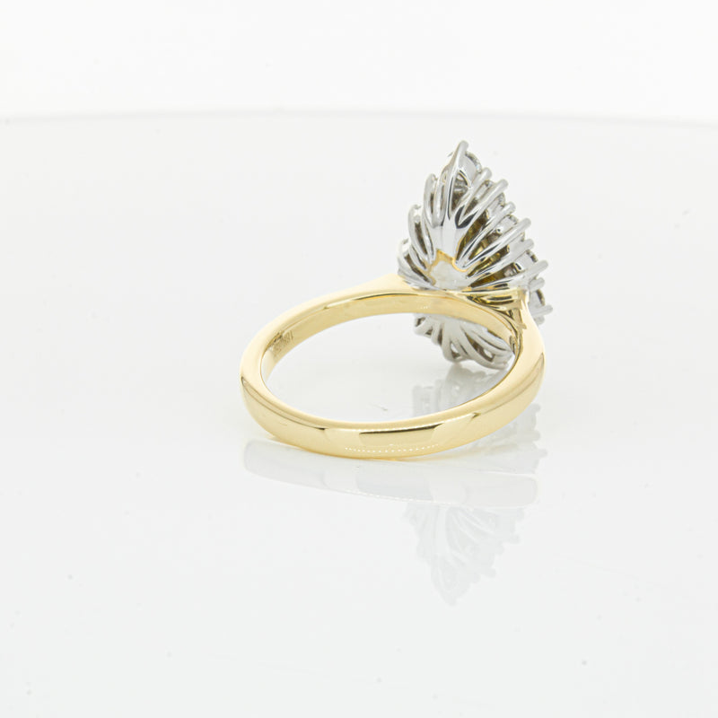 18ct Yellow Gold Pear Cut Yellow Diamond Belle Ring-Ring-Walker & Hall
