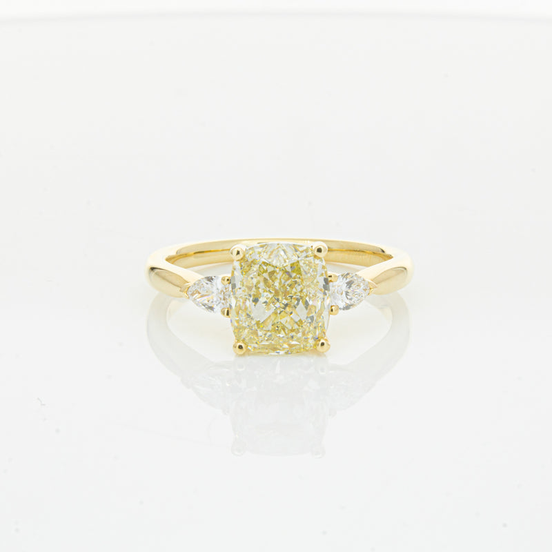18ct Yellow Gold Cushion Cut Yellow Diamond Ayla Ring-Ring-Walker & Hall