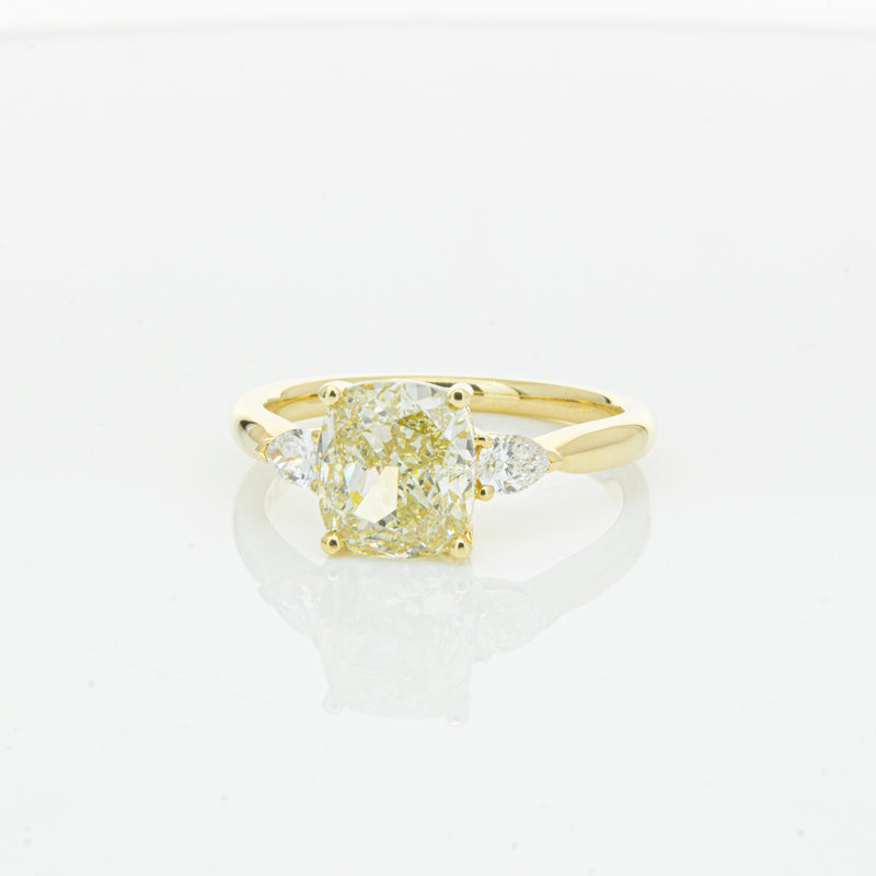 18ct Yellow Gold Cushion Cut Yellow Diamond Ayla Ring-Ring-Walker & Hall