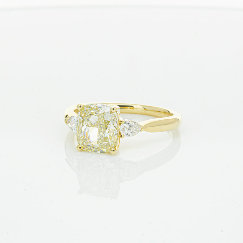 18ct Yellow Gold Cushion Cut Yellow Diamond Ayla Ring-Ring-Walker & Hall