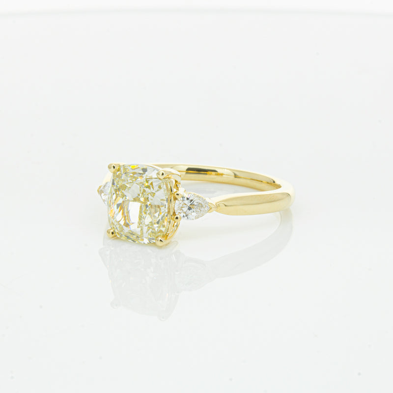 18ct Yellow Gold Cushion Cut Yellow Diamond Ayla Ring-Ring-Walker & Hall