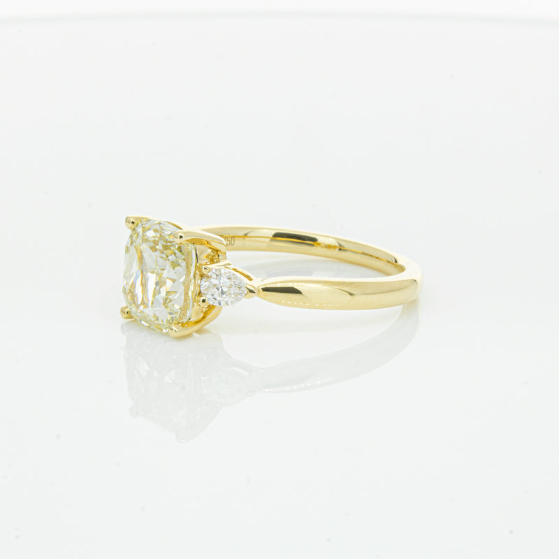 18ct Yellow Gold Cushion Cut Yellow Diamond Ayla Ring-Ring-Walker & Hall