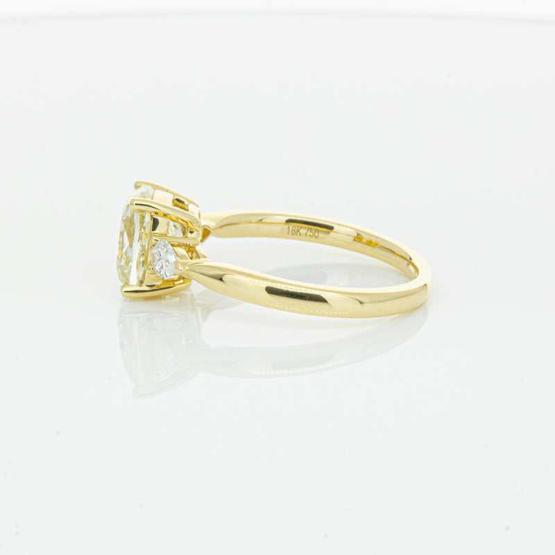 18ct Yellow Gold Cushion Cut Yellow Diamond Ayla Ring-Ring-Walker & Hall