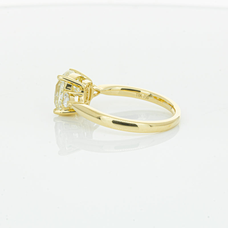 18ct Yellow Gold Cushion Cut Yellow Diamond Ayla Ring-Ring-Walker & Hall