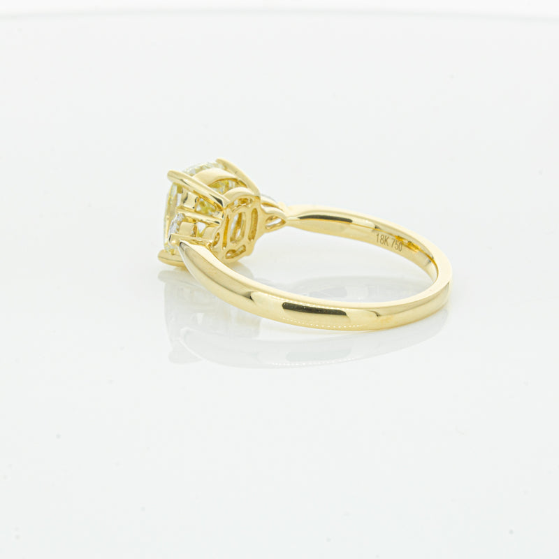 18ct Yellow Gold Cushion Cut Yellow Diamond Ayla Ring-Ring-Walker & Hall