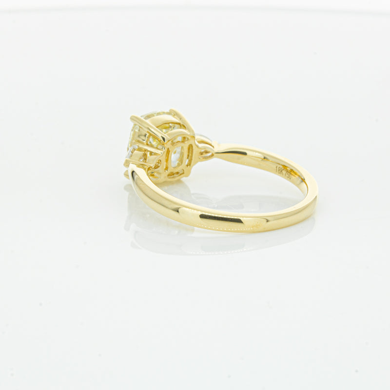 18ct Yellow Gold Cushion Cut Yellow Diamond Ayla Ring-Ring-Walker & Hall