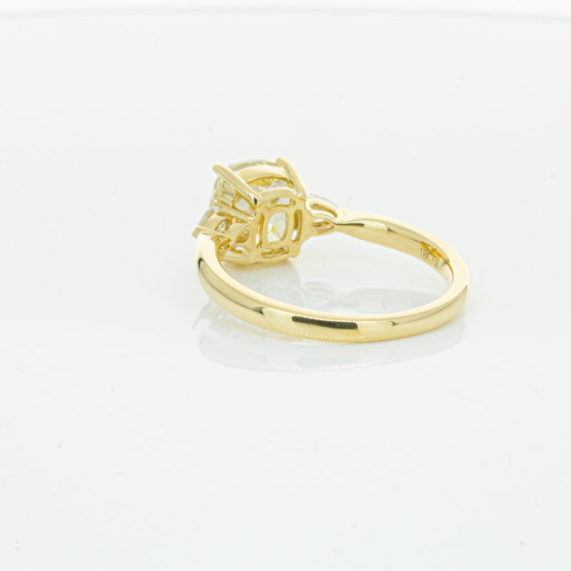 18ct Yellow Gold Cushion Cut Yellow Diamond Ayla Ring-Ring-Walker & Hall