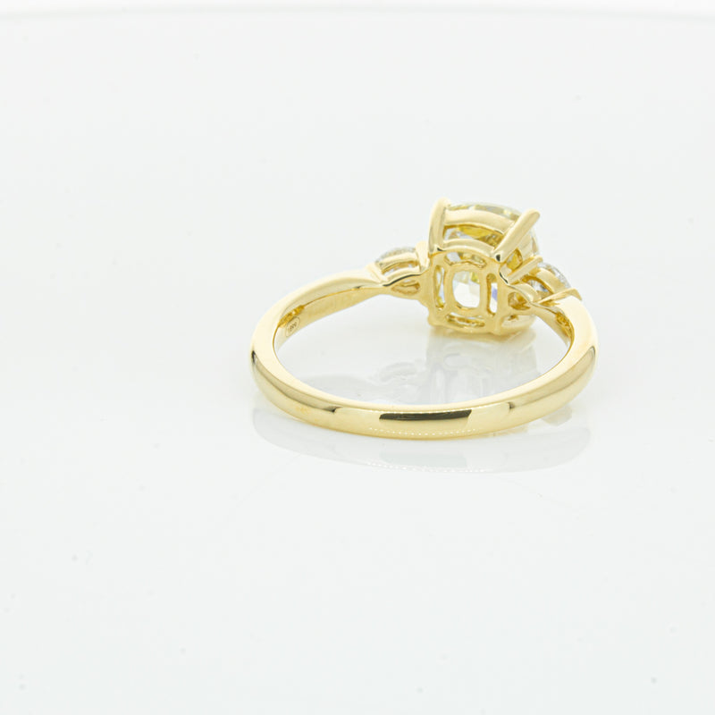 18ct Yellow Gold Cushion Cut Yellow Diamond Ayla Ring-Ring-Walker & Hall