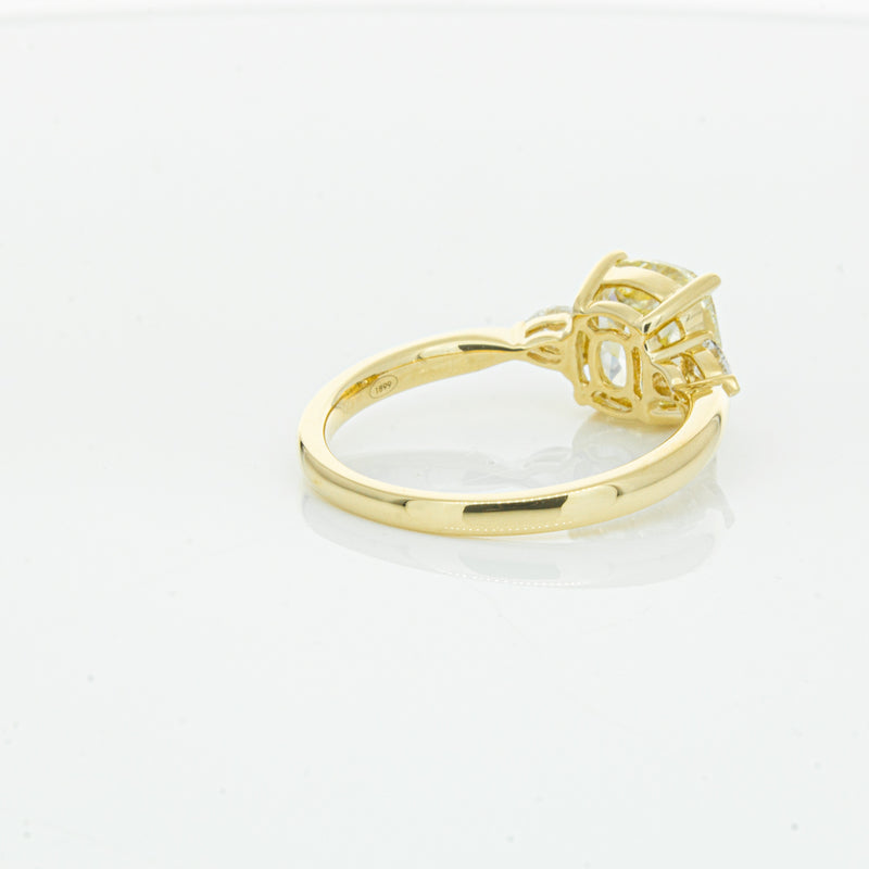 18ct Yellow Gold Cushion Cut Yellow Diamond Ayla Ring-Ring-Walker & Hall
