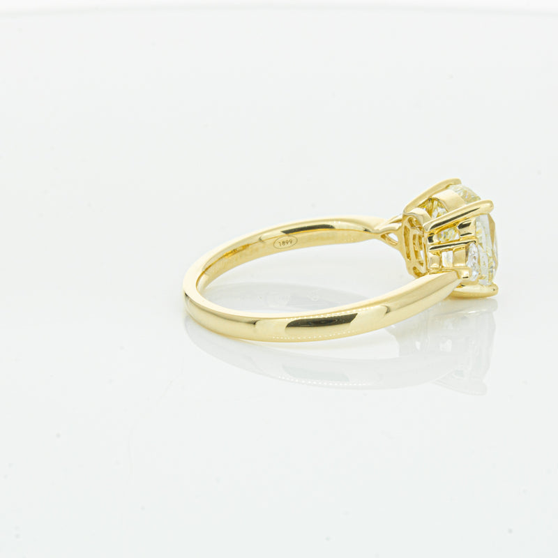 18ct Yellow Gold Cushion Cut Yellow Diamond Ayla Ring-Ring-Walker & Hall