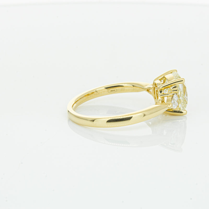 18ct Yellow Gold Cushion Cut Yellow Diamond Ayla Ring-Ring-Walker & Hall