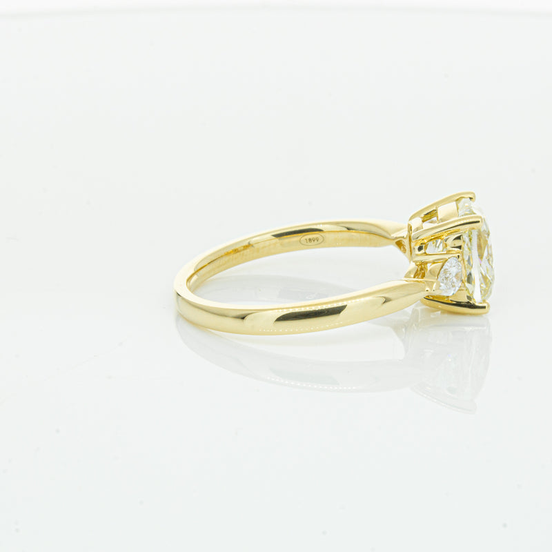 18ct Yellow Gold Cushion Cut Yellow Diamond Ayla Ring-Ring-Walker & Hall
