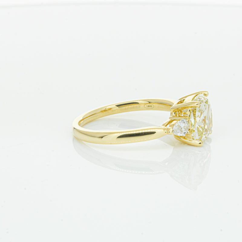 18ct Yellow Gold Cushion Cut Yellow Diamond Ayla Ring-Ring-Walker & Hall