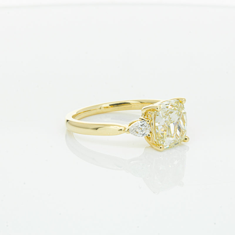 18ct Yellow Gold Cushion Cut Yellow Diamond Ayla Ring-Ring-Walker & Hall