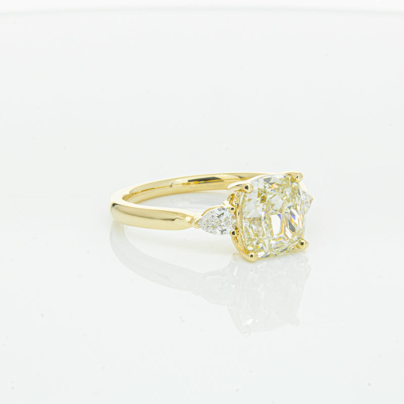 18ct Yellow Gold Cushion Cut Yellow Diamond Ayla Ring-Ring-Walker & Hall