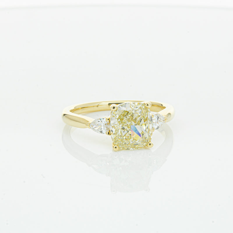 18ct Yellow Gold Cushion Cut Yellow Diamond Ayla Ring-Ring-Walker & Hall