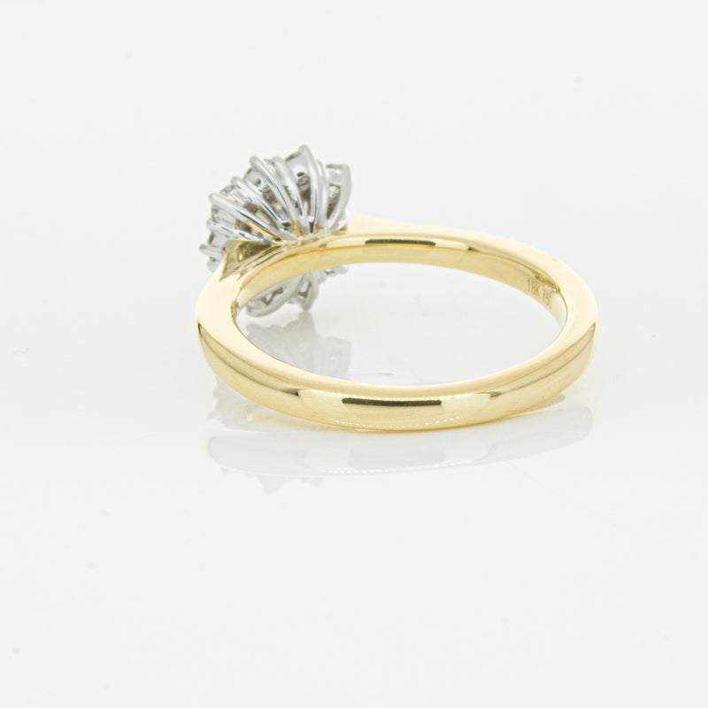 18ct Yellow Gold .72ct Cushion Cut Diamond Belle Ring-Ring-Walker & Hall