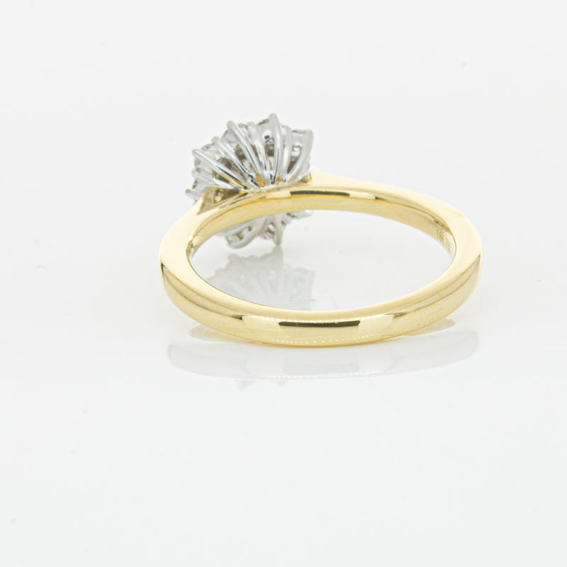 18ct Yellow Gold .72ct Cushion Cut Diamond Belle Ring-Ring-Walker & Hall