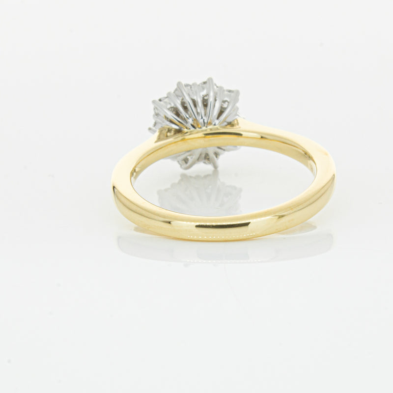 18ct Yellow Gold .72ct Cushion Cut Diamond Belle Ring-Ring-Walker & Hall