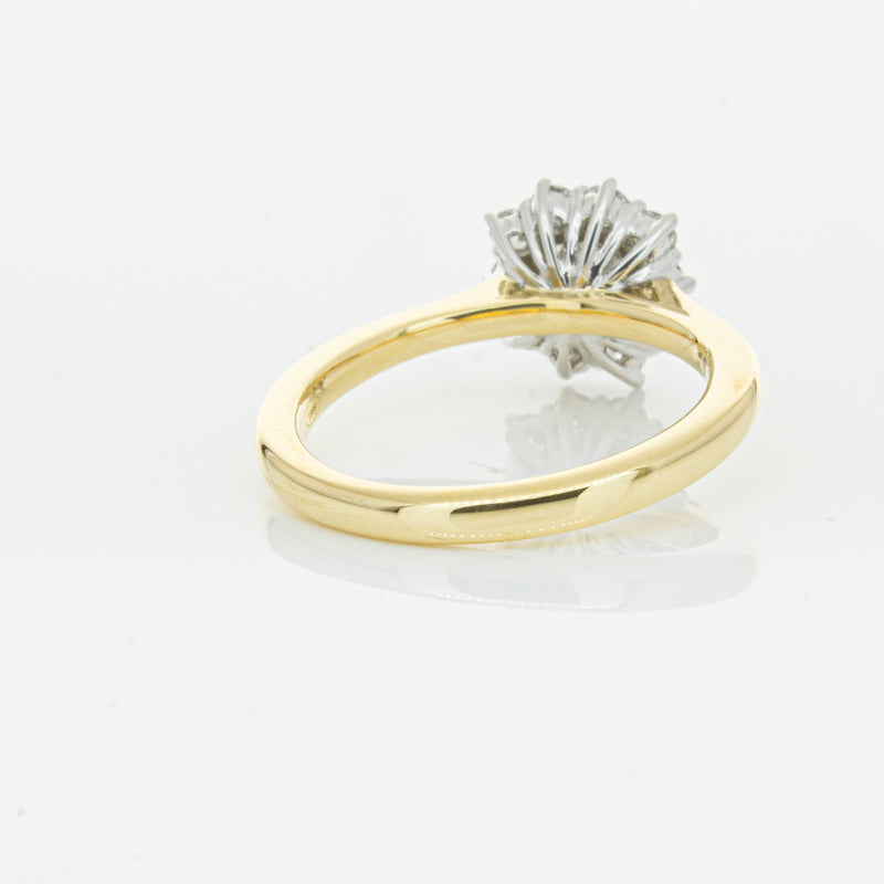 18ct Yellow Gold .72ct Cushion Cut Diamond Belle Ring-Ring-Walker & Hall