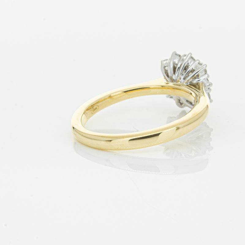 18ct Yellow Gold .72ct Cushion Cut Diamond Belle Ring-Ring-Walker & Hall