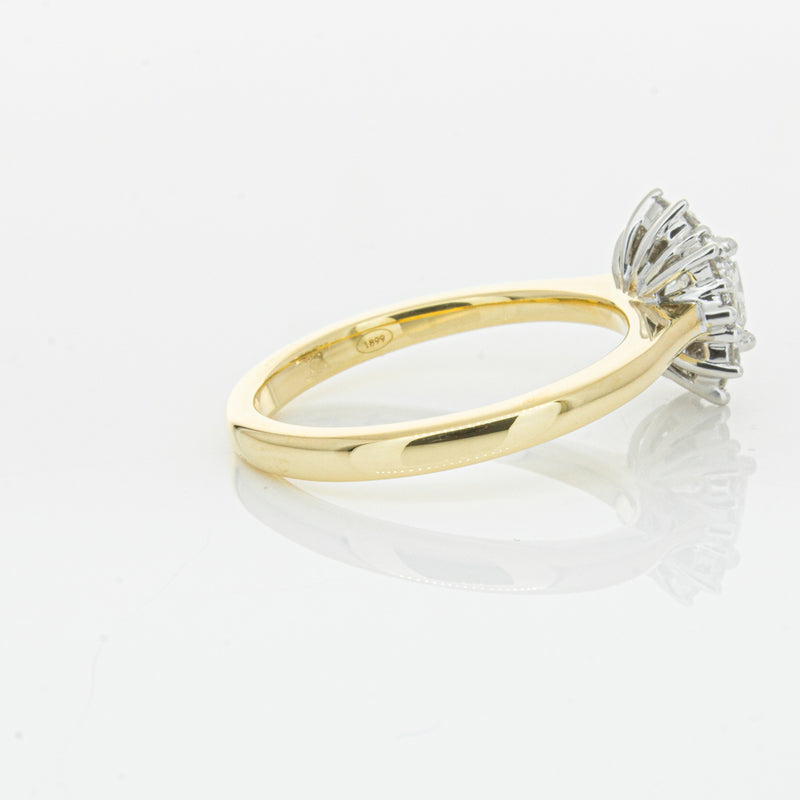 18ct Yellow Gold .72ct Cushion Cut Diamond Belle Ring-Ring-Walker & Hall
