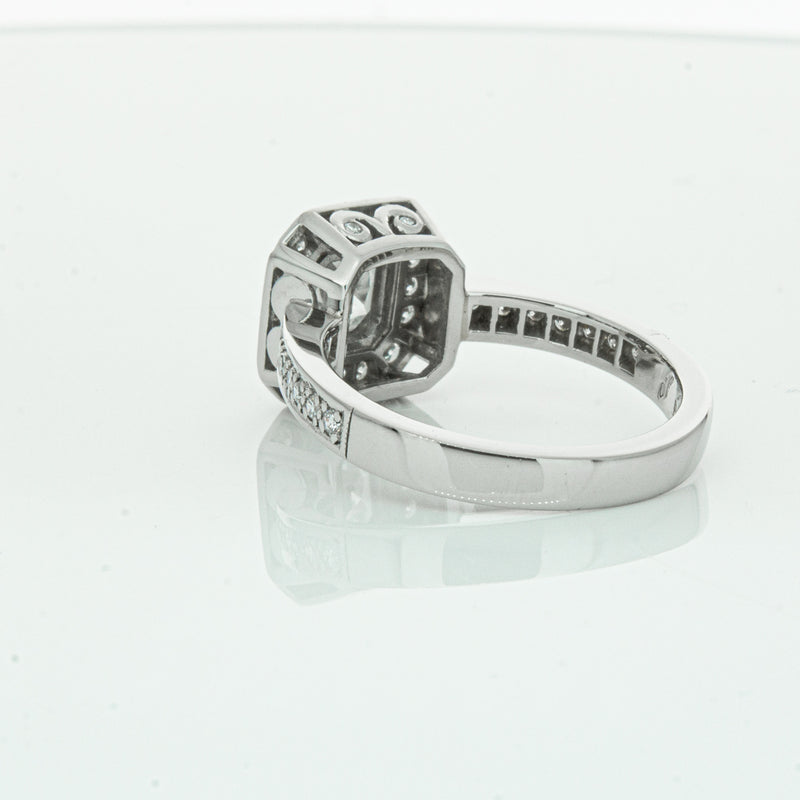 Deja Vu Platinum .70ct Asscher Cut Diamond Ring-Ring-Walker & Hall