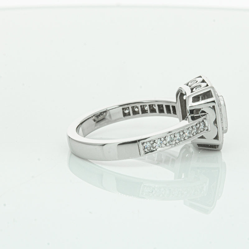 Deja Vu Platinum .70ct Asscher Cut Diamond Ring-Ring-Walker & Hall
