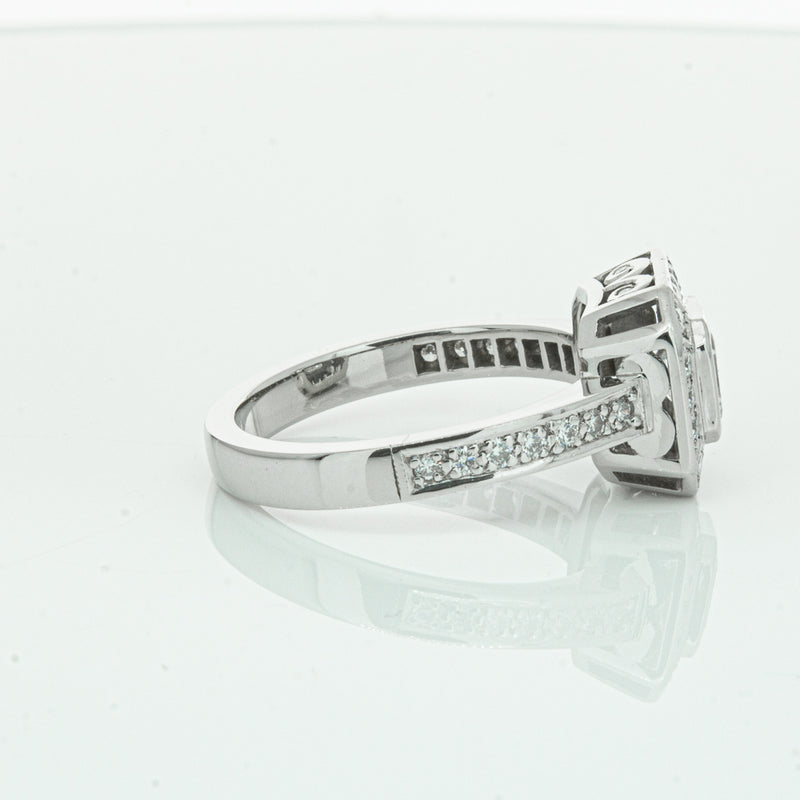 Deja Vu Platinum .70ct Asscher Cut Diamond Ring-Ring-Walker & Hall