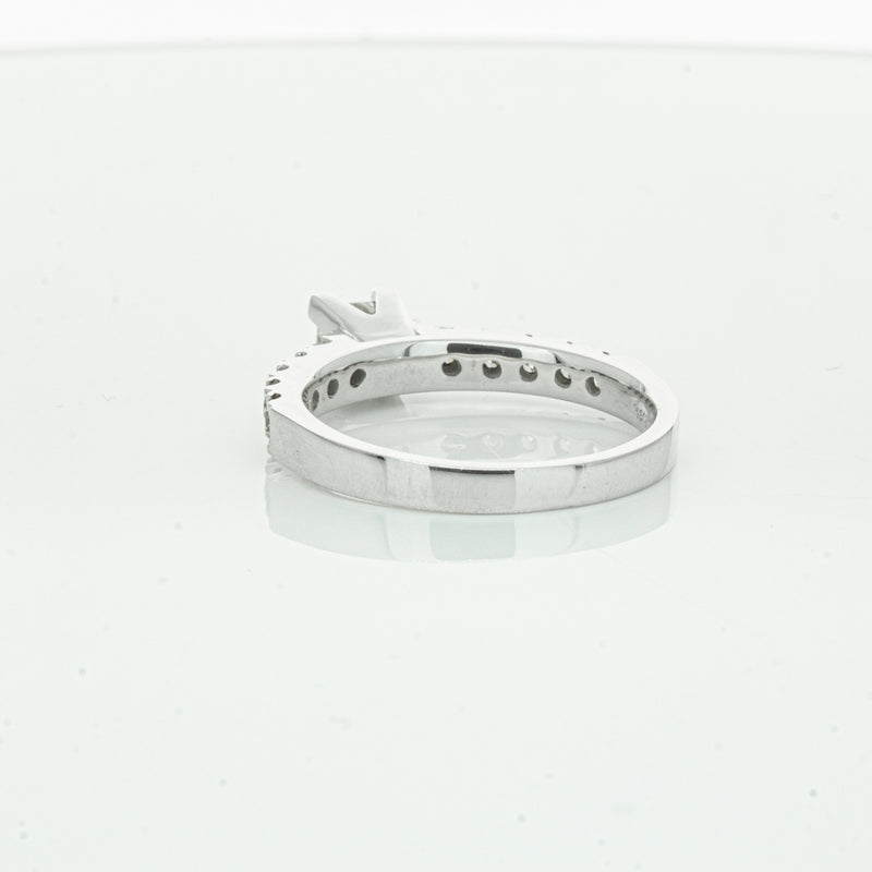 Deja Vu 18ct White Gold .40ct Princess Cut Diamond Ring-Ring-Walker & Hall