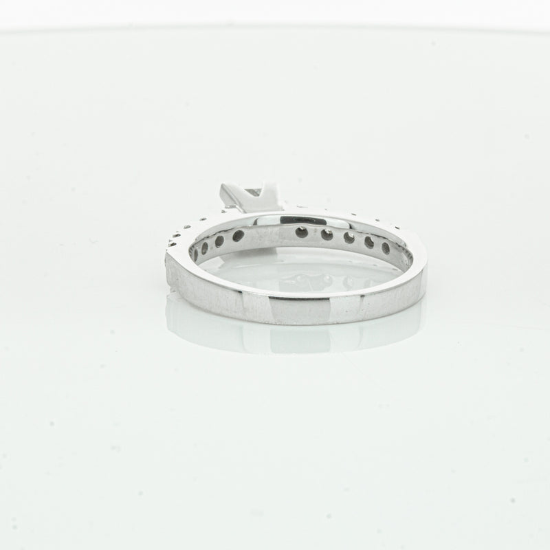 Deja Vu 18ct White Gold .40ct Princess Cut Diamond Ring-Ring-Walker & Hall