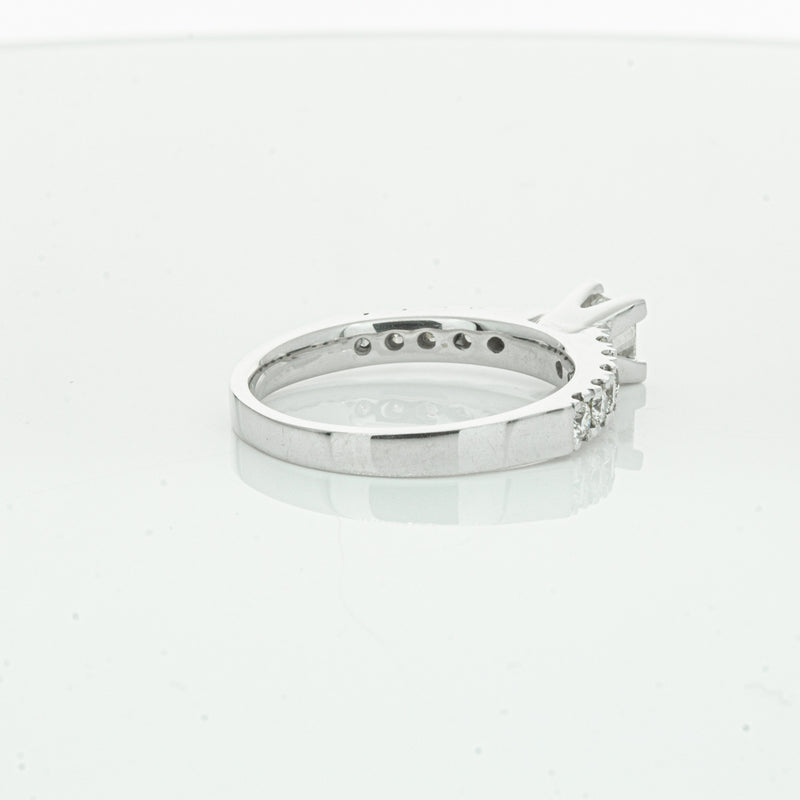 Deja Vu 18ct White Gold .40ct Princess Cut Diamond Ring-Ring-Walker & Hall