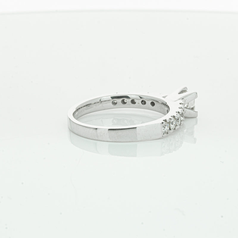 Deja Vu 18ct White Gold .40ct Princess Cut Diamond Ring-Ring-Walker & Hall