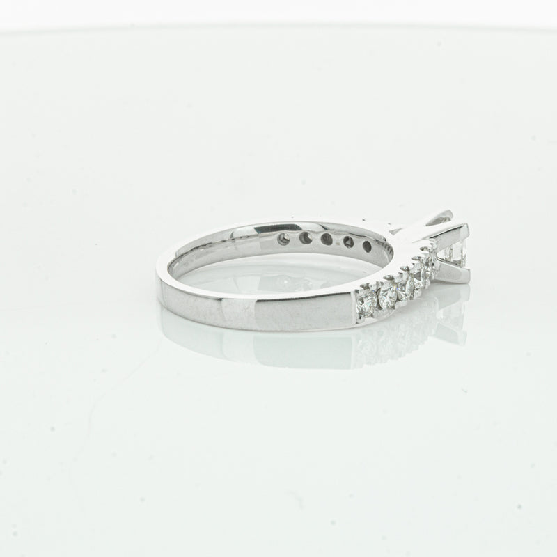 Deja Vu 18ct White Gold .40ct Princess Cut Diamond Ring-Ring-Walker & Hall