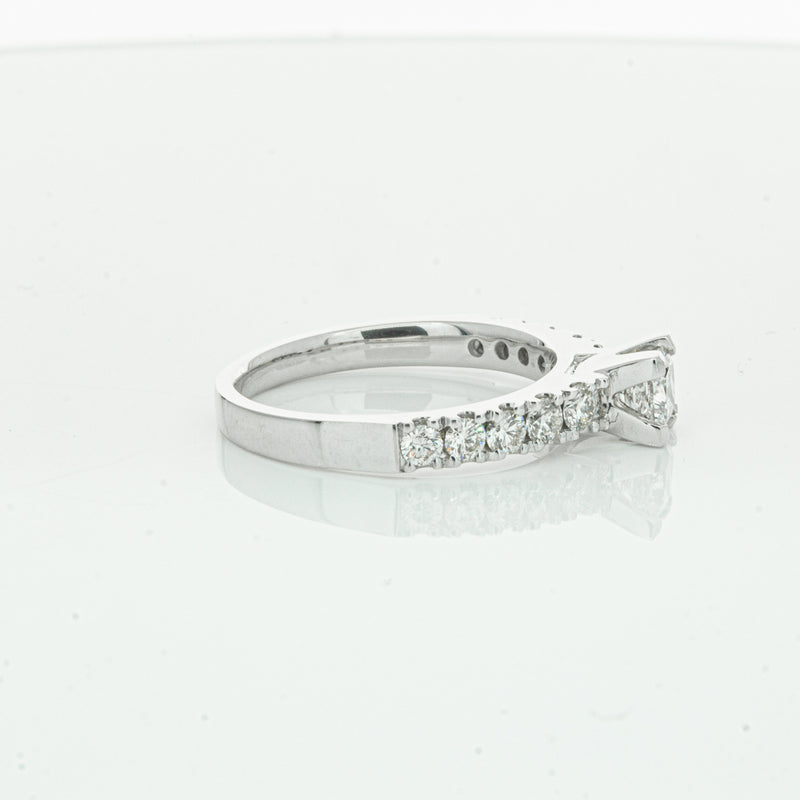 Deja Vu 18ct White Gold .40ct Princess Cut Diamond Ring-Ring-Walker & Hall