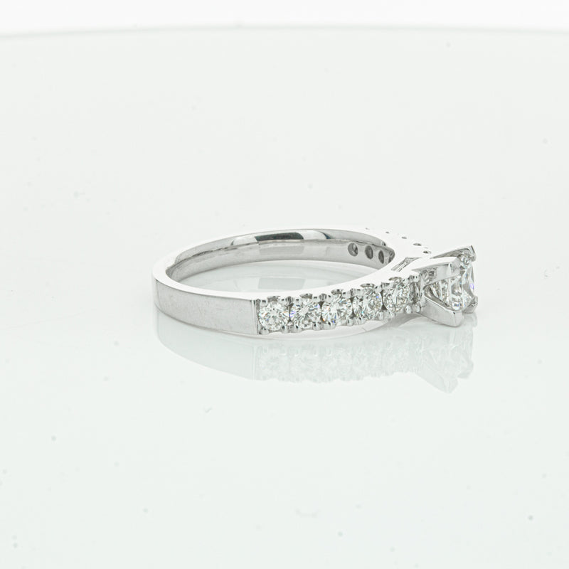 Deja Vu 18ct White Gold .40ct Princess Cut Diamond Ring-Ring-Walker & Hall