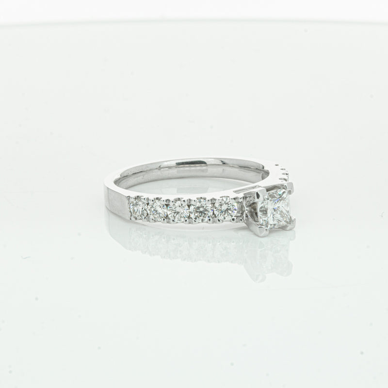Deja Vu 18ct White Gold .40ct Princess Cut Diamond Ring-Ring-Walker & Hall