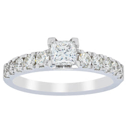 Deja Vu 18ct White Gold .40ct Princess Cut Diamond Ring - Ring - Walker & Hall