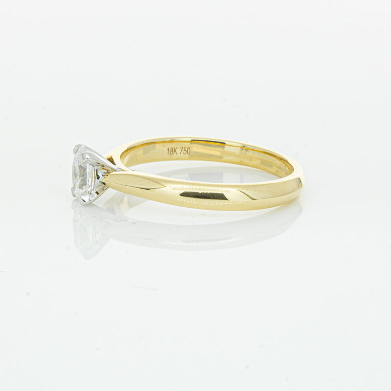 18ct Yellow Gold .40ct Oval Cut Diamond Venetian Ring-Ring-Walker & Hall