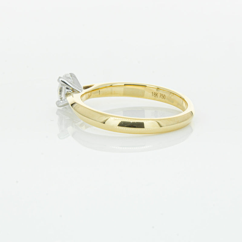 18ct Yellow Gold .40ct Oval Cut Diamond Venetian Ring-Ring-Walker & Hall