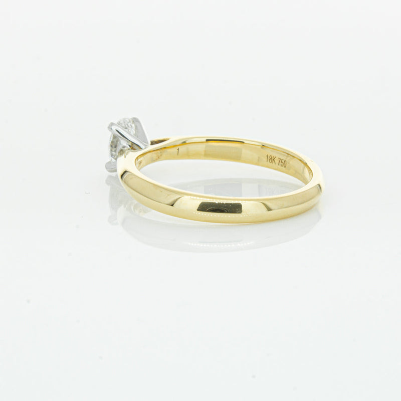 18ct Yellow Gold .40ct Oval Cut Diamond Venetian Ring-Ring-Walker & Hall