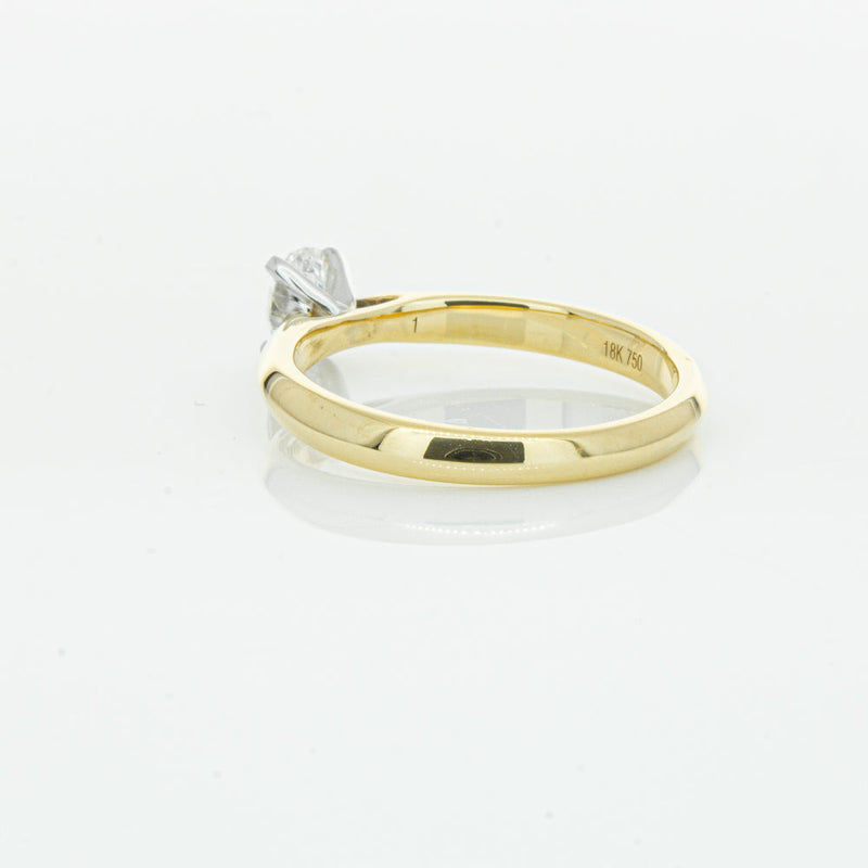 18ct Yellow Gold .40ct Oval Cut Diamond Venetian Ring-Ring-Walker & Hall