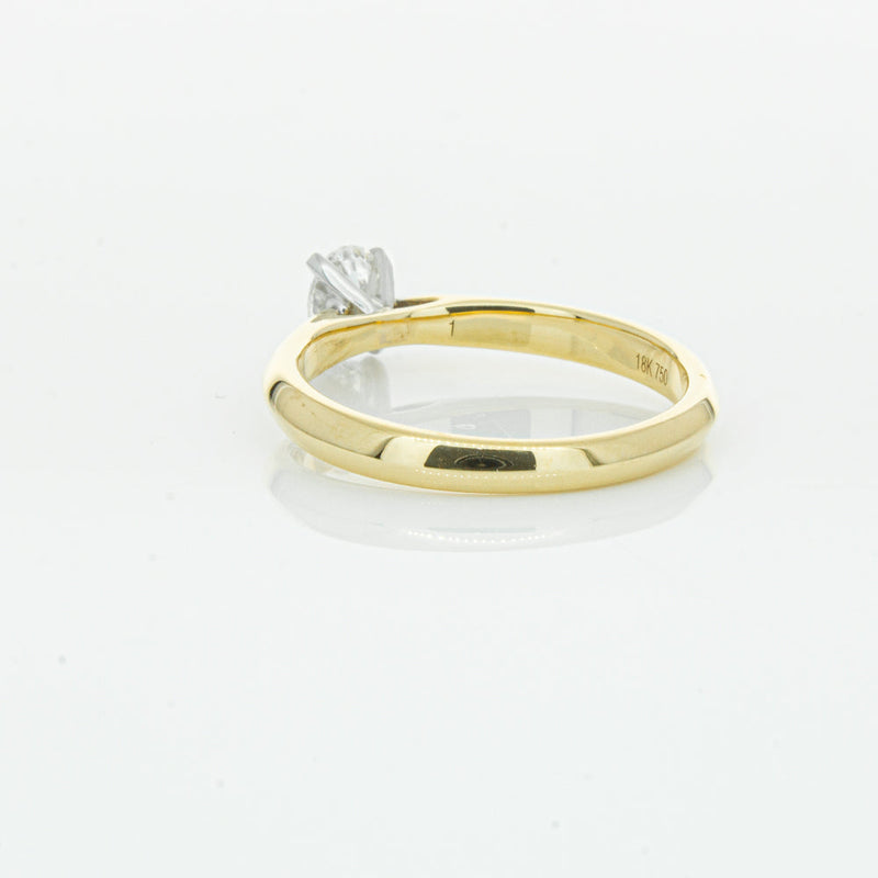 18ct Yellow Gold .40ct Oval Cut Diamond Venetian Ring-Ring-Walker & Hall